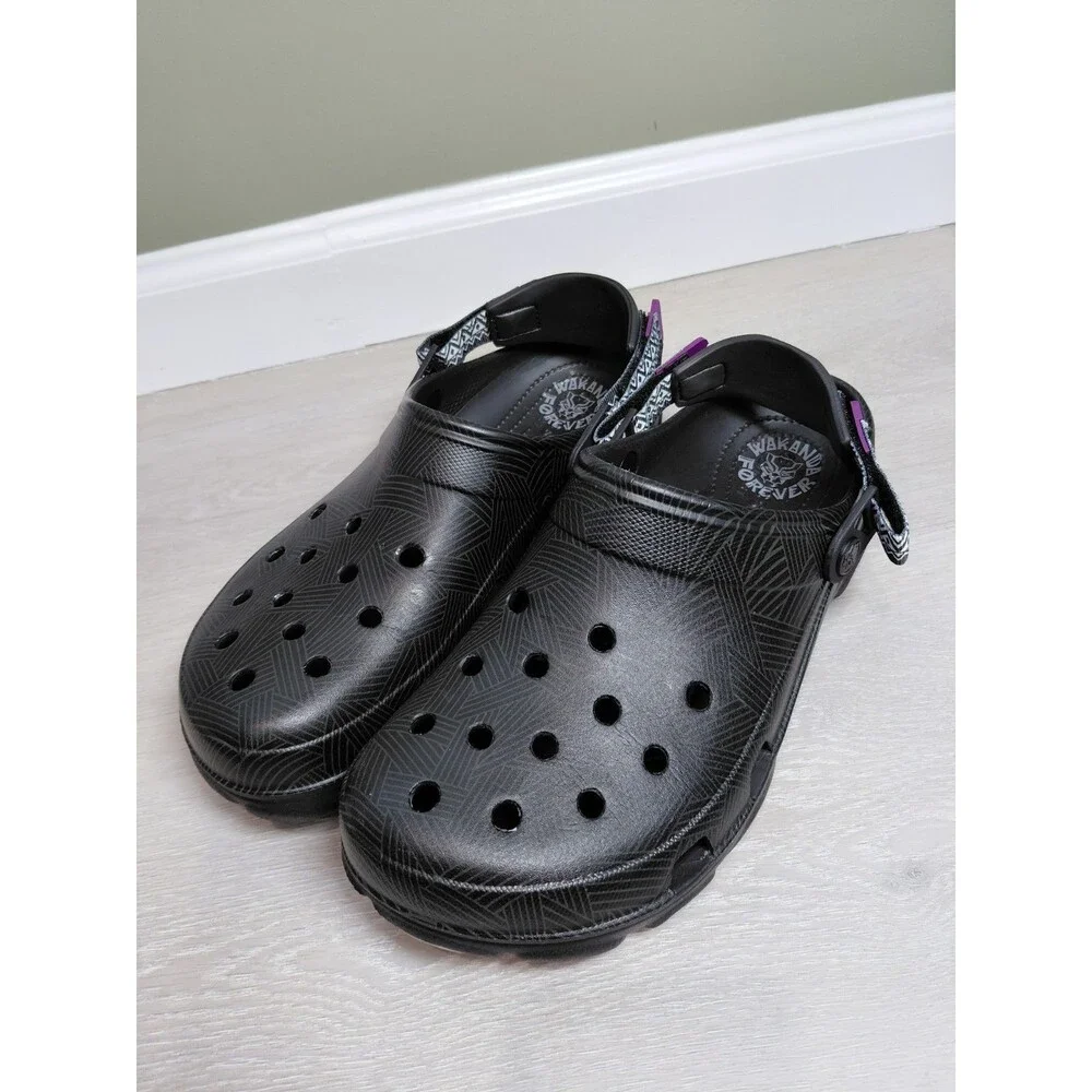 Crocs Black Panther Clog All Terrain Men Size 11 Special Edition Marvel Wakanda